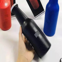 Bottle-Shaped Wireless Bluetooth Speaker with FM, USB & AUX Support - Super Bachat