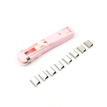 Portable Paper Clamp With 8 Pcs Clip Dispenser Handheld Paper Fast Clam (1 Set) - Super Bachat