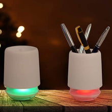 Multifunctional 4 Compartment Pen Holder with Bluetooth Speaker 5 W Bluetooth Speaker Laptop / Desk Speaker / Table Lamp / Night Lamp Smart Color Changing Pen Stand Wireless Bluetooth Speaker - Super Bachat