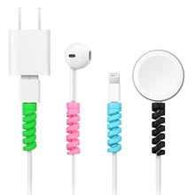 Spiral Charger Spring Cable Protector Data Cable Saver (Pack of 4) - Super Bachat