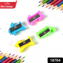Plastic Small Cute Pencil Sharpener (1 Pc / Mix Design & Color) - Super Bachat