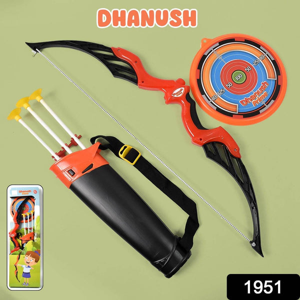 Arrow Big & Archery Toy (1 Dhanush, 3 Arrow, 1 Target, 1 Arrow Holder / 1 Set) - Super Bachat