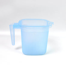 Plastic Square Transparent Bath Water Mug (1 Pc / 1000 ML / Mix Color) - Super Bachat