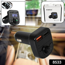 CAR-X8 Bluetooth FM Transmitter Kit for Hands-Free Call Receiver / Music Player / Call Receiver / Fast Mobile Charger Ports for All Smartphones with 3.1A Quick Charge Dual USB Car Charger - Super Bachat