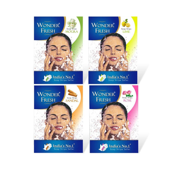 Fresh Paper Soap Strips Traveling Hand Wash with Jasmine Fragrance (100pc) - Super Bachat