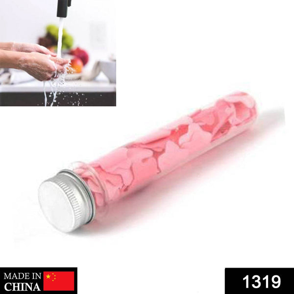 Portable Hand Washing Bath Flower Shape Paper Soap Strips In Test Tube Bottle - Super Bachat
