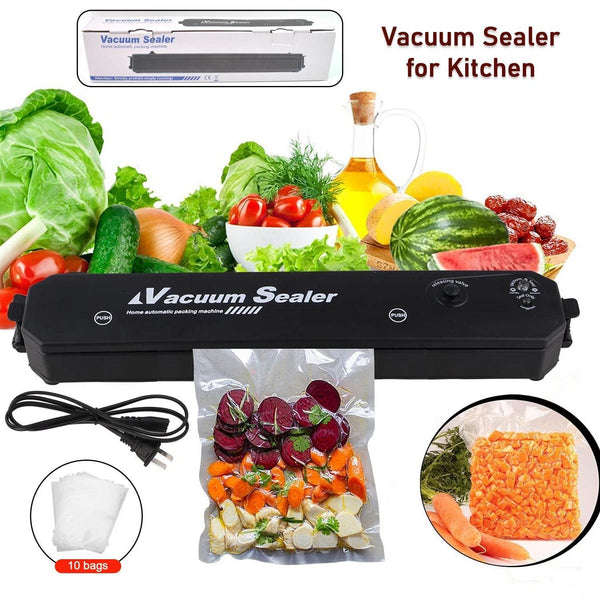 Vacuum Sealer Machine With 10 Pcs Bag (1 Set) - Super Bachat