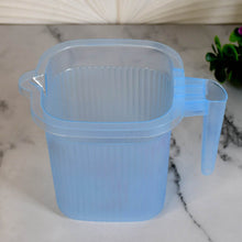 Plastic Square Transparent Bath Water Mug (1 Pc / 1000 ML / Mix Color) - Super Bachat