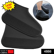 Non-Slip Silicone Rain Reusable Anti skid Waterproof Fordable Boot Shoe Cover ( Large ) - Super Bachat