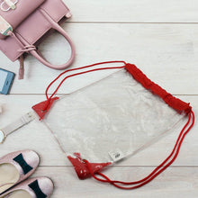Plastic Waterproof Pouch Transparent Stadium Bags Clear String Bag for Gym Concert Travel Beach Swimming Sport - Super Bachat