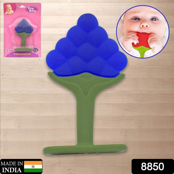 Baby Silicone Teether (1 Pc): Food Grade, Non-Toxic, Teething Relief (3 Months+) - Super Bachat