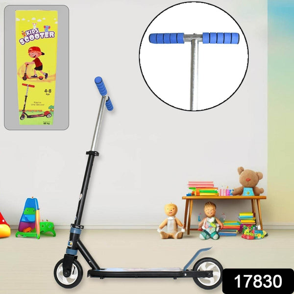 Basic Kids Ride On Leg Push Scooter for Boys and Girls (4 - 8 Years Old Kids) Foldable Scooter Cycle with Height Adjustment for Boys and Girls Multicolor (1 Pc / 2 Wheel)  - Super Bachat
