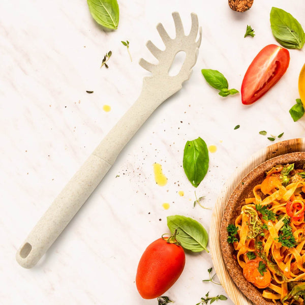 Plastic Kitchen Accessories Whisk , Pasta Spoon & Soup Spoon Heat Resistant Non Stick Spoons Kitchen Cookware Items (1 Pc ) - Super Bachat