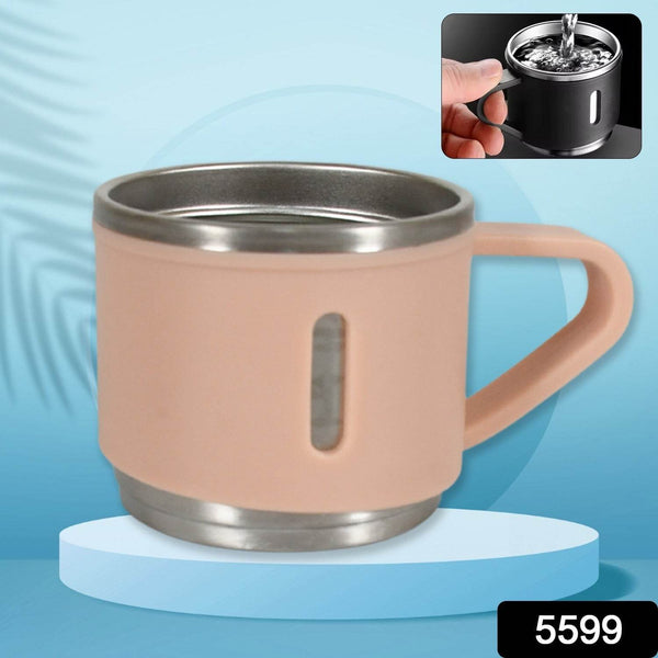 Stainless Steel Vacuum Coffee / Tea Cup, Tea Mug Hot Insulated Double Wall Stainless Steel, Coffee, and Milk Cup with Handle Easy To Carry: Coffee Cup (1 Pc) - Super Bachat