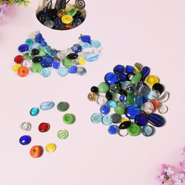 Multi-Color Decorative Stone for Garden / Lawn / Aquarium Fish Tank Gravel / Flower Pots Decoration Pebbles for Fish Bowl & All Purpose Attractive Stone Set - Super Bachat