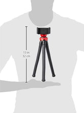 Amazon Basics Flexi Octopus Tripod with 360-Degree Rotating Head with Phone Mount, Ideal for DSLR, Action Cameras, Ring Lights, Panel Reflectors, Umbrellas, and Flashlights