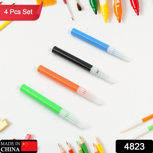 Marker Pen Color, Drawing Art Set for Kids Crafts Kit Children Gift Painting Birthday Gift for Beginner and Serious Artists, Art Supplies Waterproof Writing for DIY Crafts (4 Pcs Set) - Super Bachat