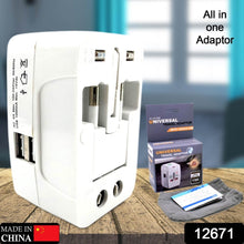 All-in-One Universal Worldwide Travelling AC Adaptor Plug (AU / UK / US / EU) International Power Charger Electric USB Power Plug Socket Adapter Converter (1 Pc) - Super Bachat