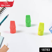 Pencil Top Eraser Rubber Erasers (1 Pc / Mix Colour & Design) - Super Bachat
