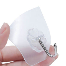 100PC MULTIPURPOSE STRONG SMALL STAINLESS STEEL ADHESIVE WALL HOOKS - Super Bachat
