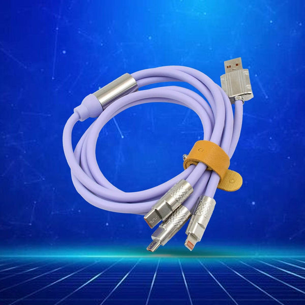 3 in 1 Multi Super Fast Charging Cable (1 Pc / 2 Mtr.) - Super Bachat