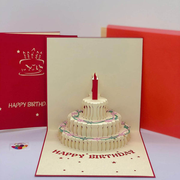 3D Paper Wish Card High Quality Paper Card All Design Card Good Wishing Card (Birthday , Valentine , love , Christmas Card) (1Pc ) - Super Bachat