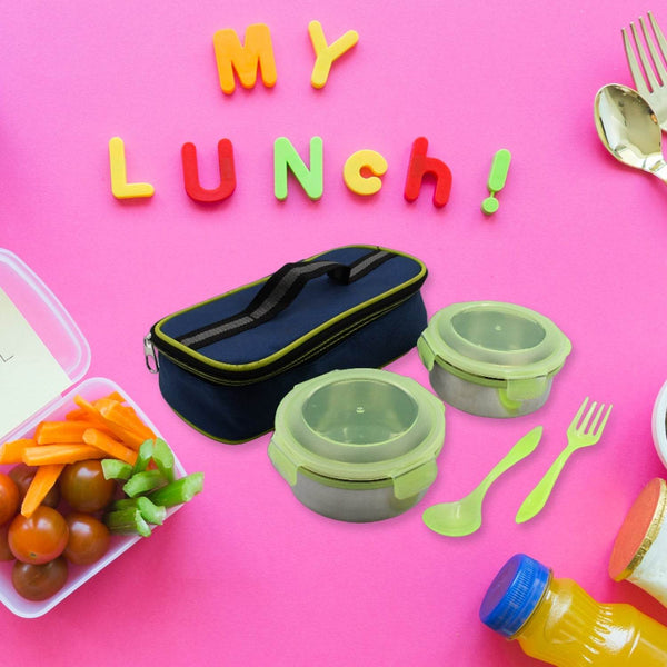 AIRTIGHT & LEAK PROOF STAINLESS STEEL CONTAINER MULTI COMPARTMENT LUNCH BOX CARRY TO ALL TYPE LUNCH IN LUNCH BOX & PREMIUM QUALITY LUNCH BOX IDEAL FOR OFFICE , SCHOOL KIDS & TRAVELLING IDEAL - Super Bachat