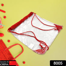 Plastic Waterproof Pouch Transparent Stadium Bags Clear String Bag for Gym Concert Travel Beach Swimming Sport - Super Bachat