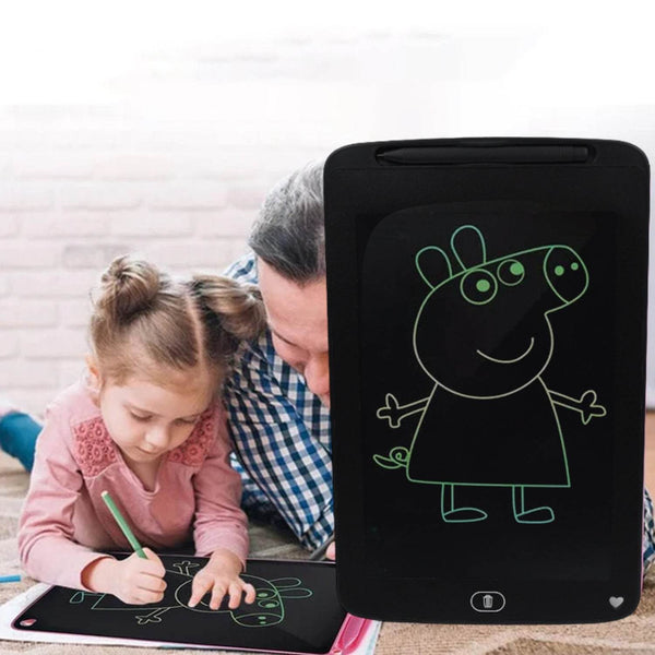 Portable LCD Writing Board Slate Drawing Record Notes Digital Notepad with Pen Handwriting Pad Paperless Graphic Tablet for Kids 12 inch - Super Bachat
