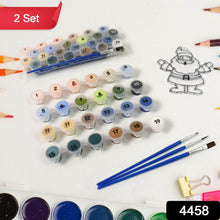 Paint by Number Kits 2 Set 19 Number Color, 6 paint brushes (2 Set) - Super Bachat