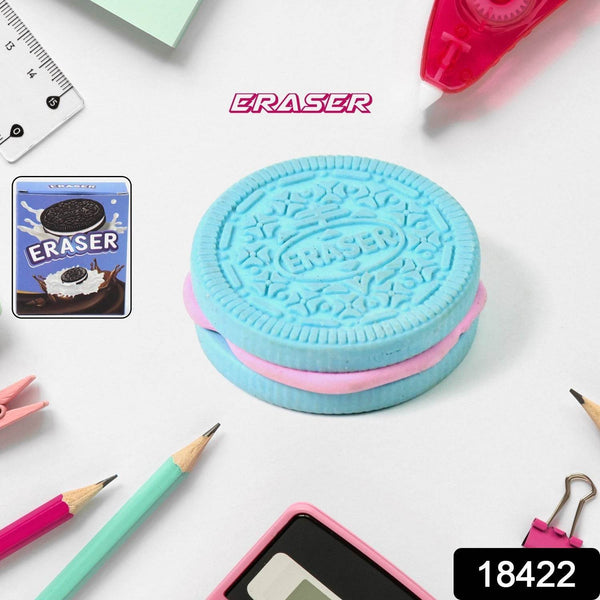 Biscuit Shape Eraser Unique Designs & Patterns (1 Pc) - Super Bachat