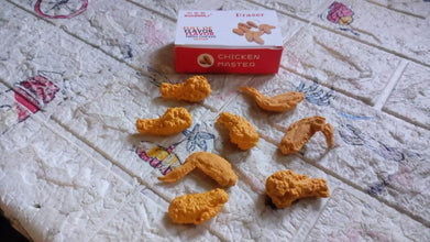 Cute Erasers, Pencil Eraser, Chicken Wings Chicken Legs Eraser Student School Supplies Gifts Chicken Rubber Drawing Small Eraser Office Accessory Fun Back to School Supplies Gifts Party Favor for Kids Adults Students (8 Pcs Set) - Super Bachat