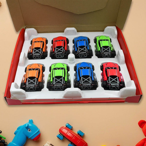 Mini Pull Back Racing Car Widely Used By Kids & Children (8 Pcs Set / Mix Color) - Super Bachat