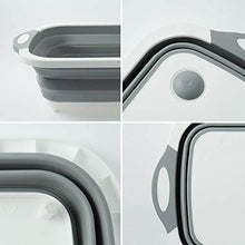 Foldable Chopping Board, Dish Rack, Washing Bowl & Draining Basket, 3in1 Multi-Function - Super Bachat