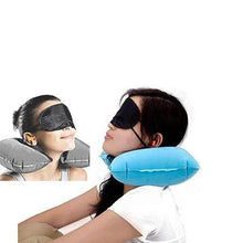 3in1 Air Travel Kit with Pillow, Ear Buds & Eye Mask - Super Bachat