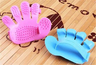 Rubber Pet Cleaning Massaging Grooming Glove Brush - Super Bachat