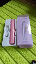 Rechargeable Mini Hair Straightener, Travel Portable USB Charging Cordless Hair Straightener Bursh, Three Temperature Adjustments Flat Iron Comb (1 Pc) - Super Bachat