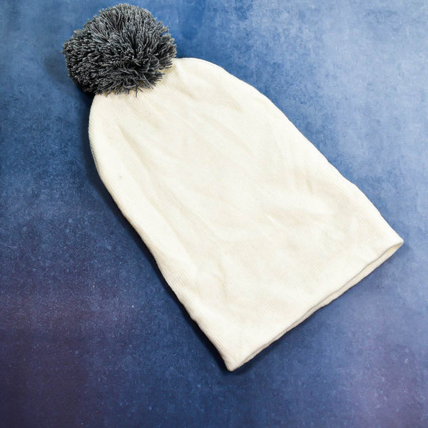 Men's and Women's Skull Slouchy Winter Woolen Knitted Black Inside Fur Beanie Cap. FB - Super Bachat