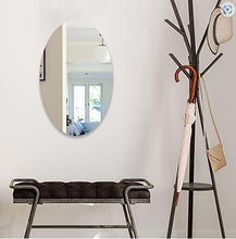 Lifesto Oval Shape Adhesive Mirror Sticker for Wall on Tiles Bedroom Living Room Basin Mirror Bathroom Wall Mirror Both Side Sticker Acrylic Wall Mirror for Wall Full Length