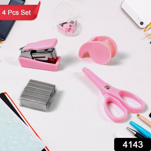 Mini Office Stationery Set (4 Pcs Set) - Super Bachat