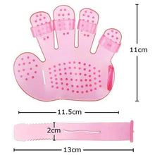 Rubber Pet Cleaning Massaging Grooming Glove Brush - Super Bachat