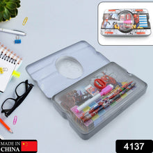 Big Cartoon Printed Metal Compass Box, Pencil Case With Sharpner, Eraser, Pencil, Marker & Scale for Kids Stationery Compass Box, Stationery Gift for School Kids Compass, Pencil Box, Birthday Return Gift for Kids (6 Pc Set) - Super Bachat