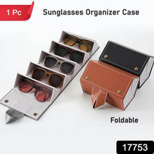 5 Slots Sunglasses Organizer Box, Glass Holder Box, spectacle case of sunglasses, Specs case, Foldable Travel Glasses Case Storage (1 Pc) - Super Bachat