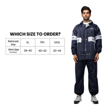 Bulfyss Raincoat 100% Waterproof Polyester Reversible Double Layer Casual Style Rain Coat For Men Bike With Pants, Adjustable Hood, Inner Mobile Pocket And Storage Bag (Blue 3Xl)