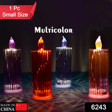 Big Simple Candles for Home Decoration, Crystal Candle Lights (Multicolor) - Super Bachat