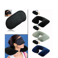 3in1 Air Travel Kit with Pillow, Ear Buds & Eye Mask - Super Bachat