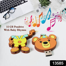 Portable Cartoon Shape Silicone USB Pen drive / Flash disk (15 GB With Baby Rhymes Song / 1 Pc) - Super Bachat