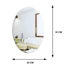 Lifesto Oval Shape Adhesive Mirror Sticker for Wall on Tiles Bedroom Living Room Basin Mirror Bathroom Wall Mirror Both Side Sticker Acrylic Wall Mirror for Wall Full Length