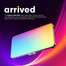 Digitek (LED-D130 RGB) 12W Portable Video LED Light, 130pcs LED with 2500K±9900K, Built-in 4000mAh Battery, 21 FX Modes, HSI 360°, 0-100% Brightness Control, 1/4