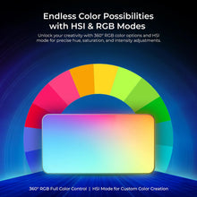 Digitek (LED-D130 RGB) 12W Portable Video LED Light, 130pcs LED with 2500K±9900K, Built-in 4000mAh Battery, 21 FX Modes, HSI 360°, 0-100% Brightness Control, 1/4